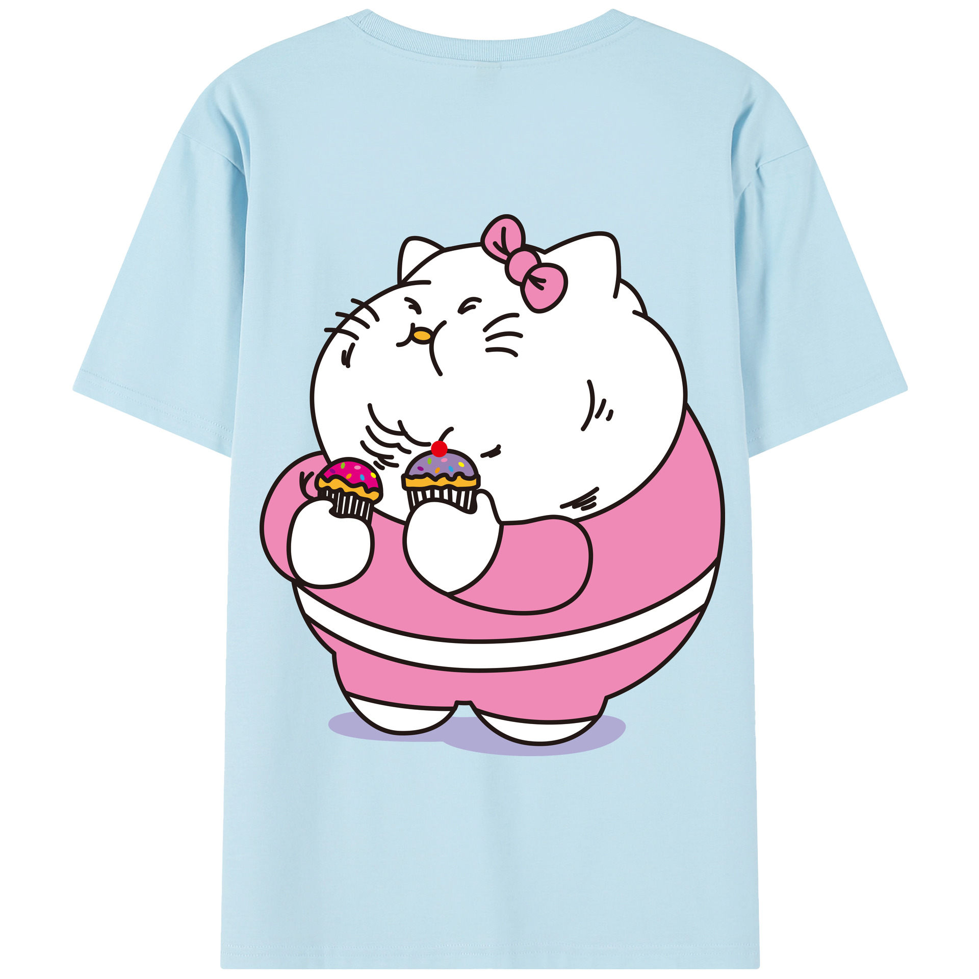 （画像用） Hello Kitty ハローキティ 綿100％半袖Tシャツ（背面プリント）